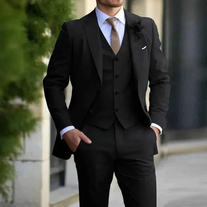 Sebastian | Three-Piece Suit Light Grey Slim Fit for Men