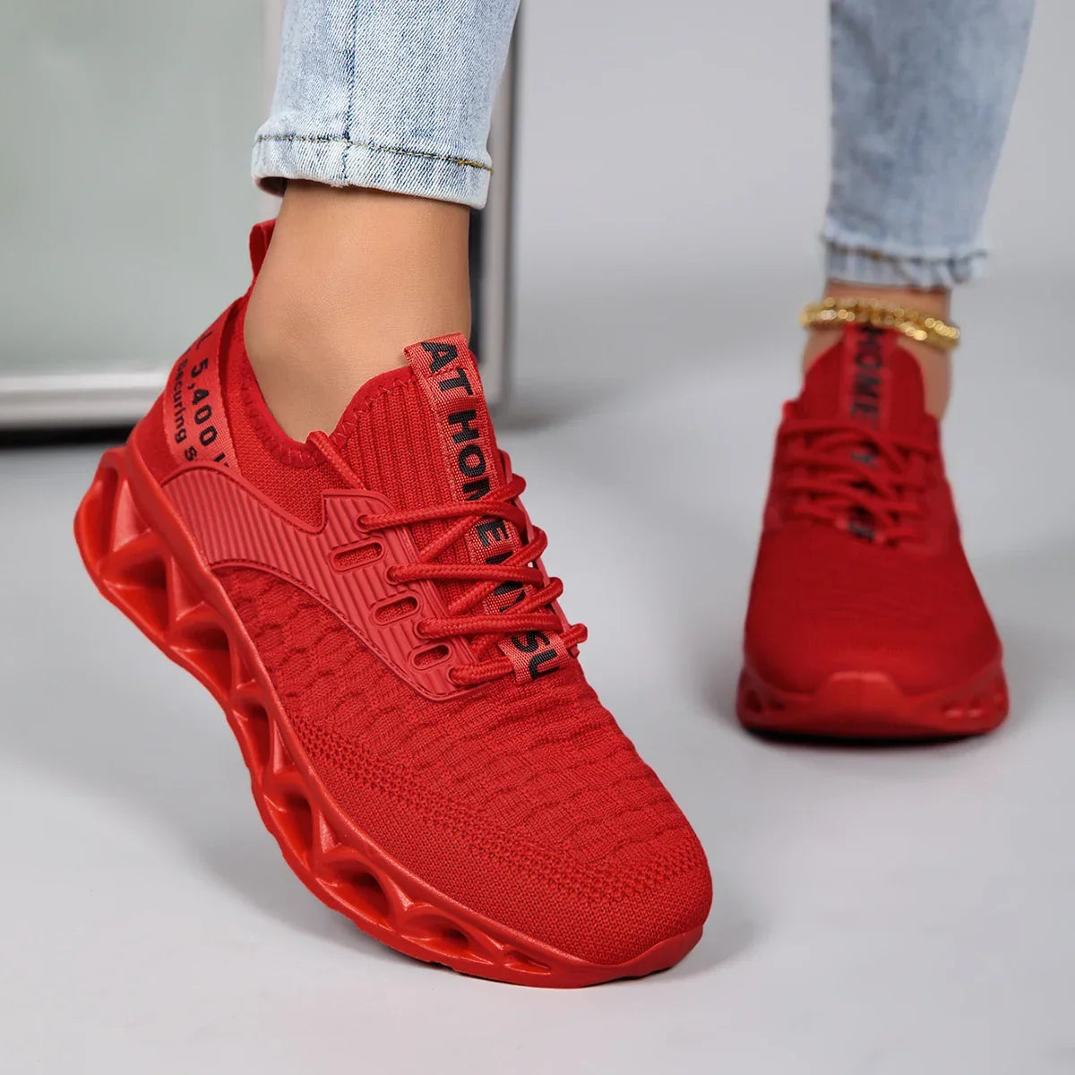 Bessie | Sporty Trainers Knit Lace-Up for Women