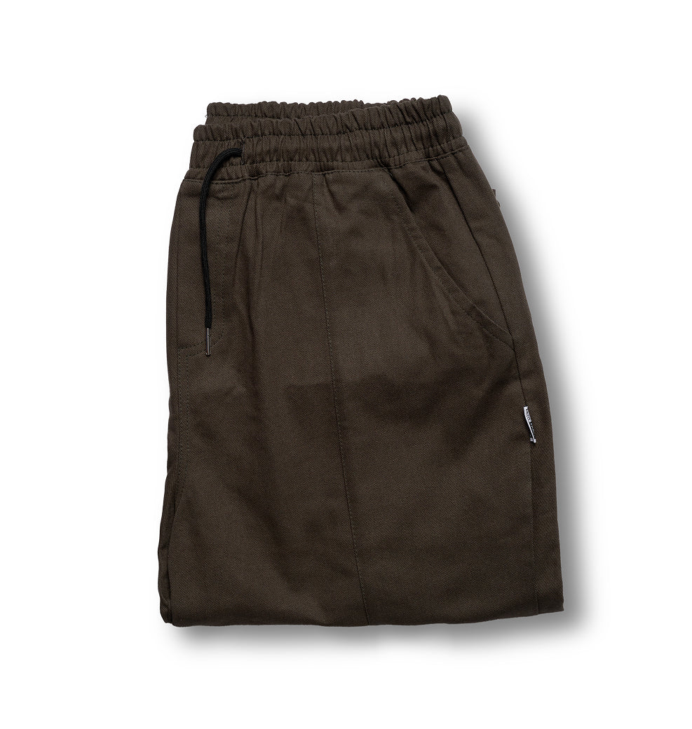 Malcolm | Tapered Joggers Black Cotton Drawstring for Men