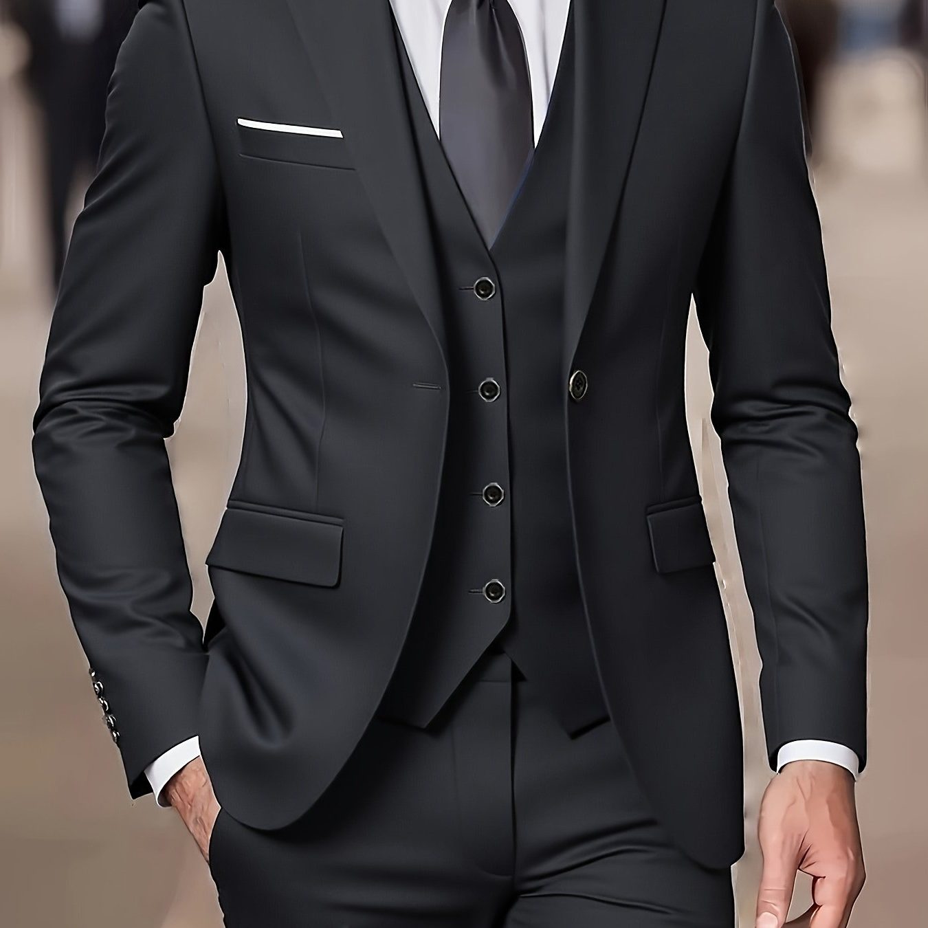 Cornelius | Three-Piece Suit Camel Slim Fit Double-Breasted for Men