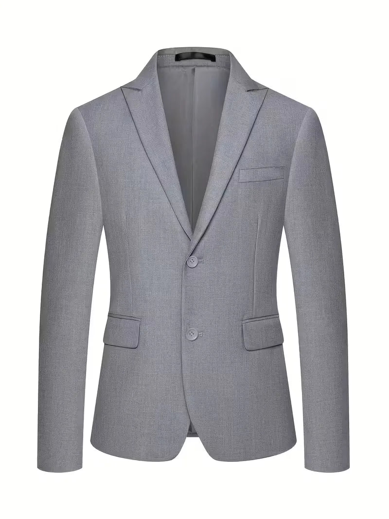 Nathaniel | Suit Black Slim Fit Three-Piece Double-Breasted Waistcoat for Men