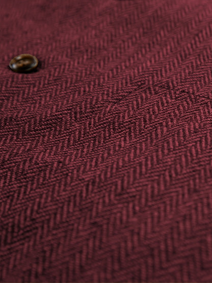 Etta | Waistcoat Brown Herringbone Tweed Notched Lapel for Women