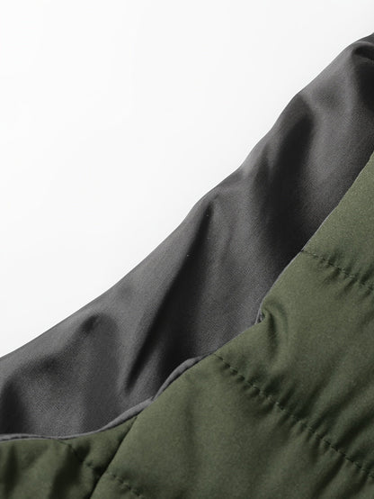 Juniper | Quilted Gilet Olive Green Stand Collar Lightweight for Women