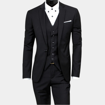 Dorian | Three-Piece Suit Burgundy Slim Fit Notch Lapel for Men