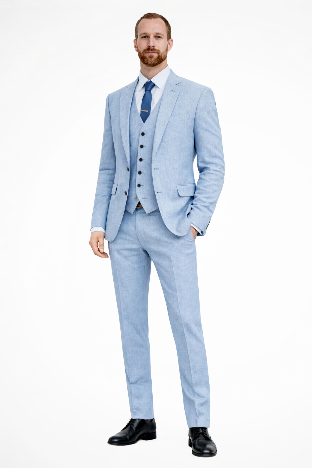 Cassius | Suit Black Slim Fit Three-Piece for Men