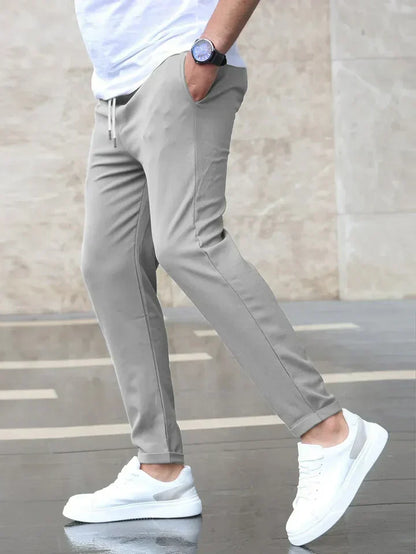 Roland | Joggers Black Stretch Slim Tapered for Men