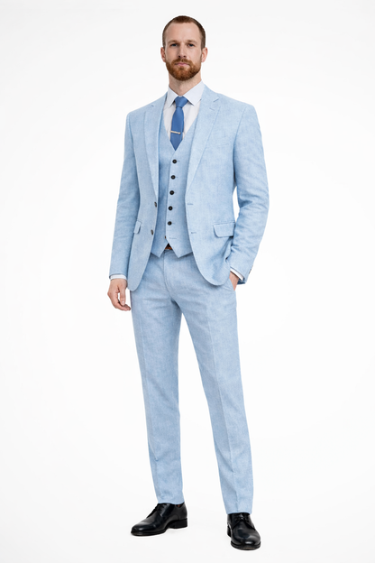 Cassius | Suit Black Slim Fit Three-Piece for Men
