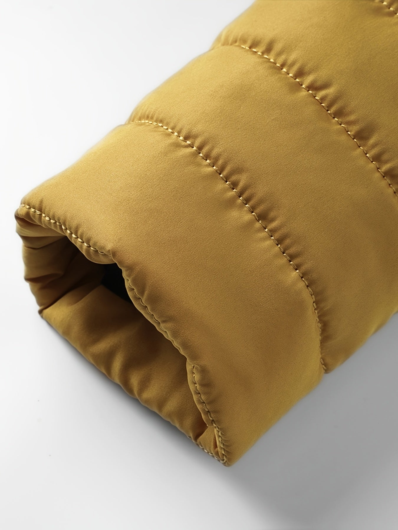 Henrietta | Puffer Jacket Mustard Yellow Quilted Stand Collar for Women