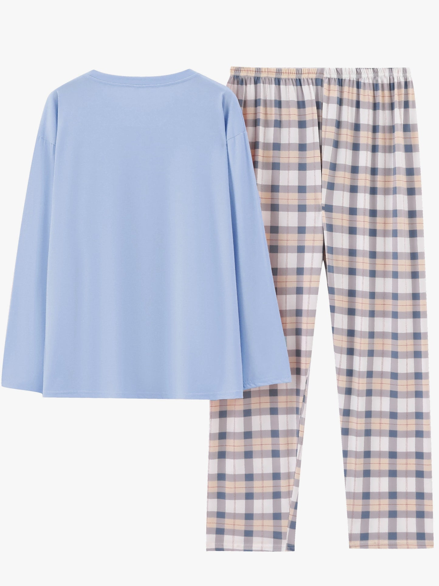 Wynne | Loungewear Set Pink Plaid Relaxed for Women