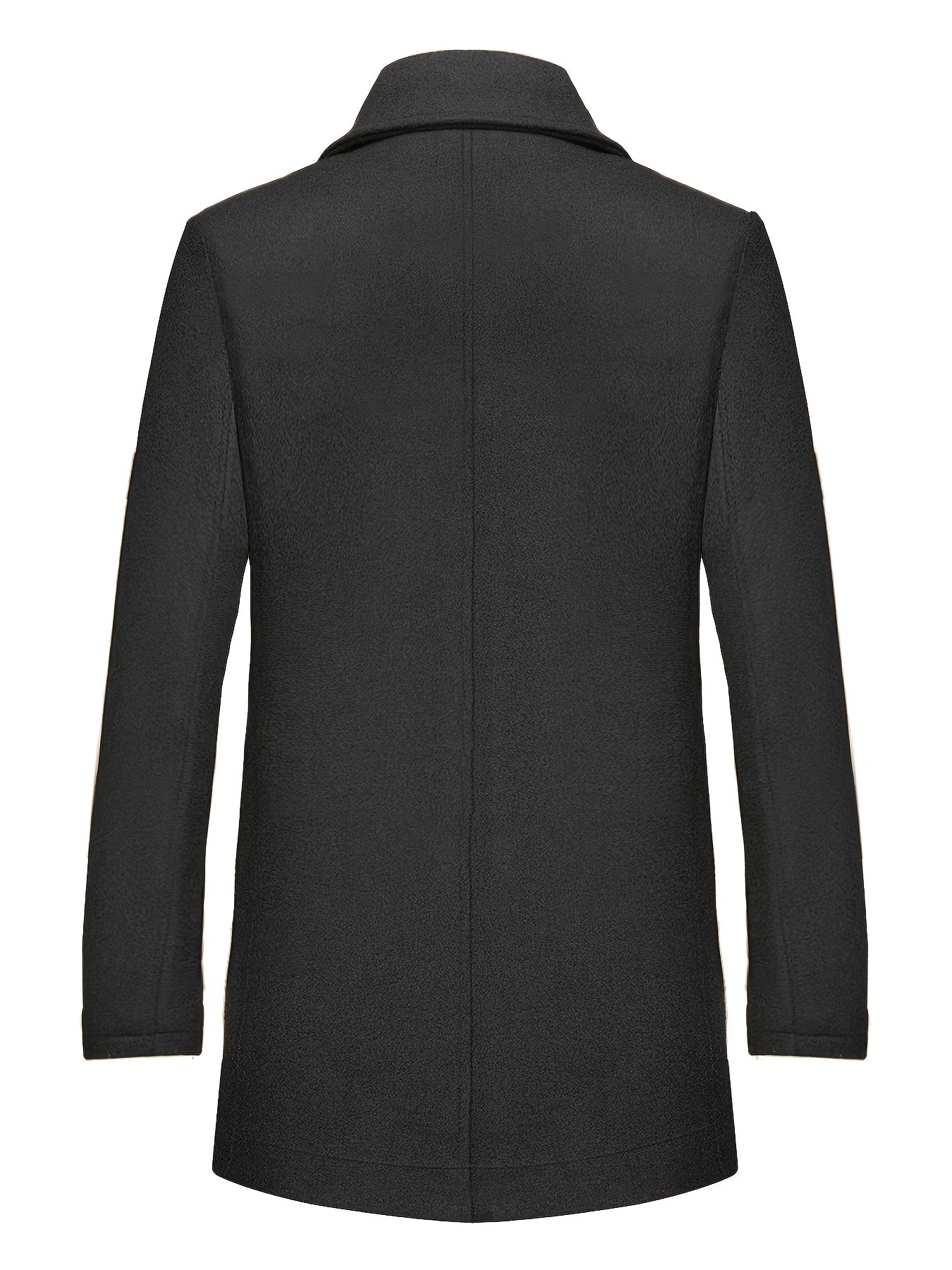 Winifred | Tailored Overcoat Black Wool Blend Single-Breasted for Women