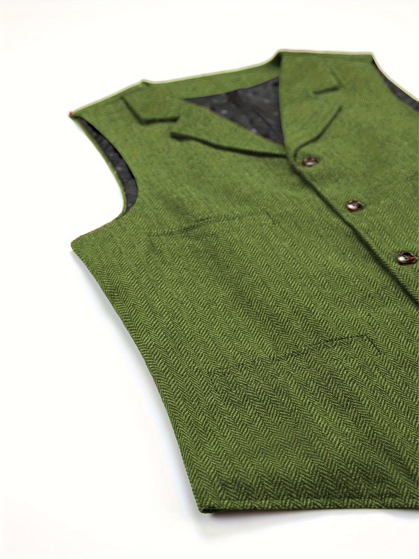 Etta | Waistcoat Brown Herringbone Tweed Notched Lapel for Women