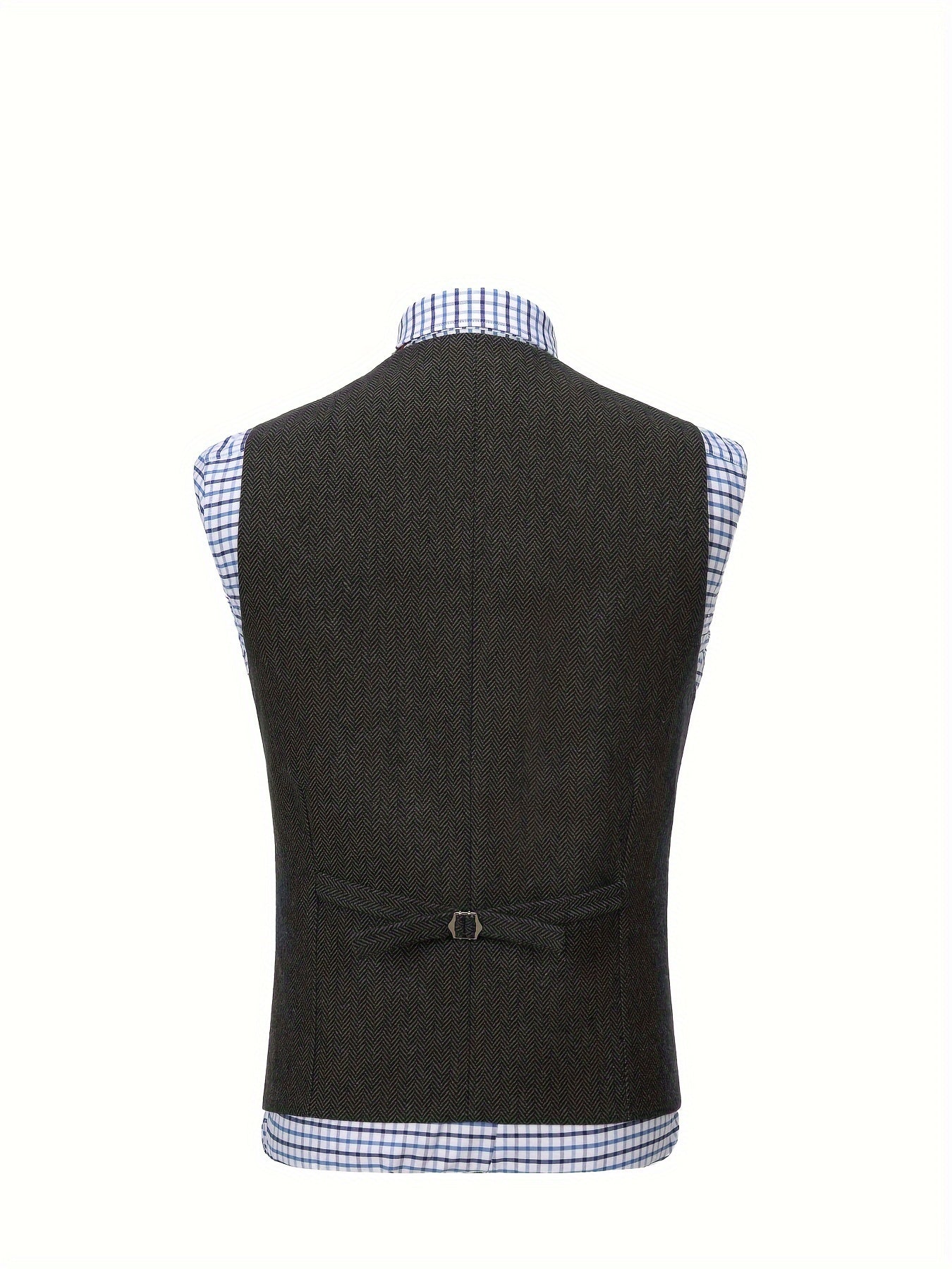 Etta | Waistcoat Brown Herringbone Tweed Notched Lapel for Women