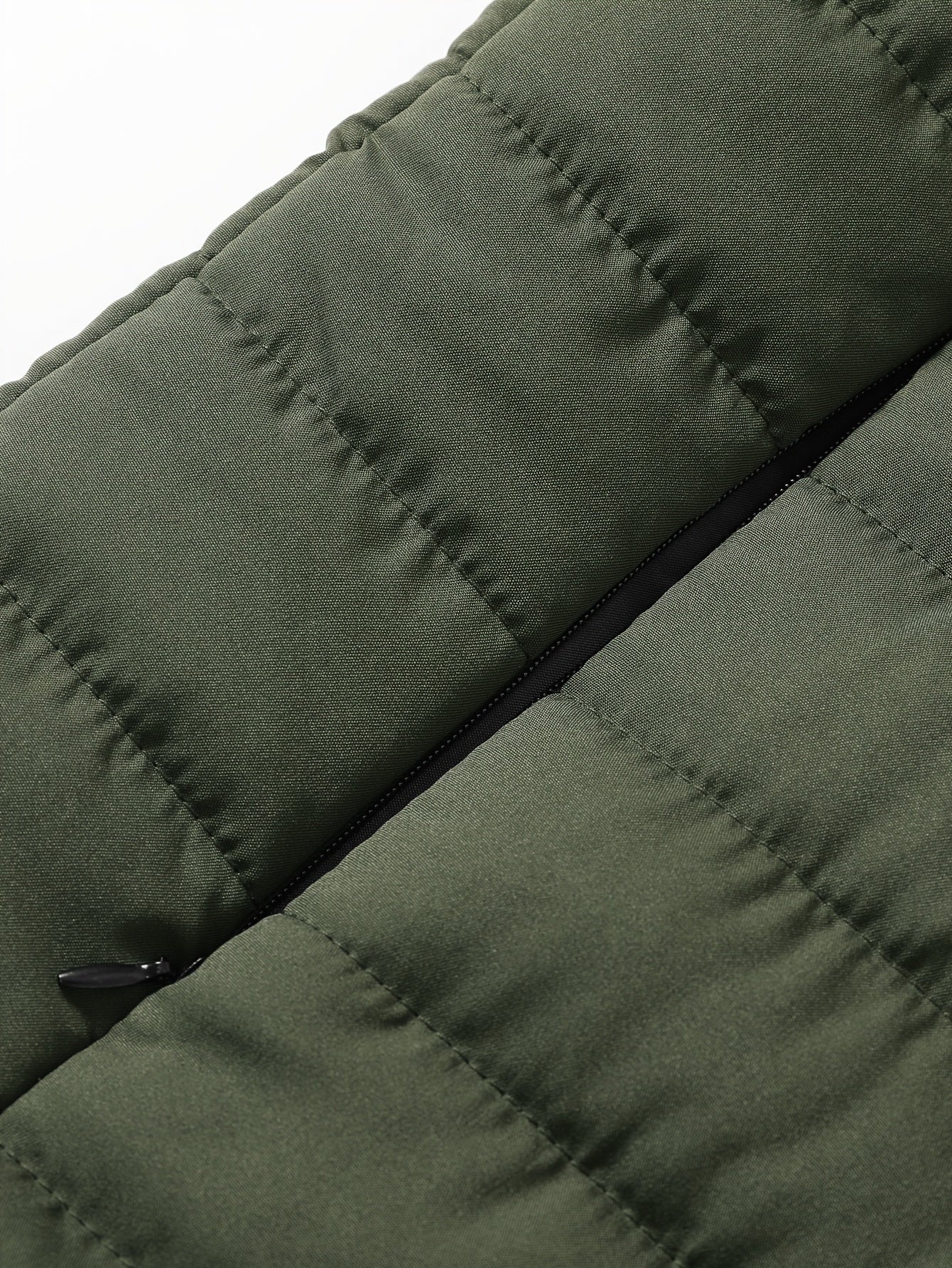 Juniper | Quilted Gilet Olive Green Stand Collar Lightweight for Women