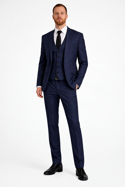 Cassius | Suit Black Slim Fit Three-Piece for Men