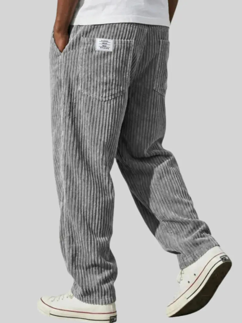 Sinclair | Trousers Grey Corduroy Relaxed Fit for Men