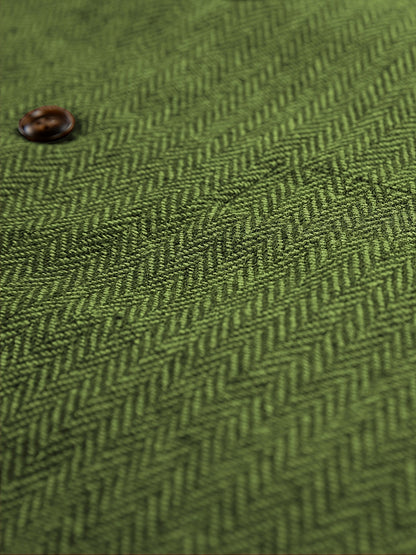 Etta | Waistcoat Brown Herringbone Tweed Notched Lapel for Women