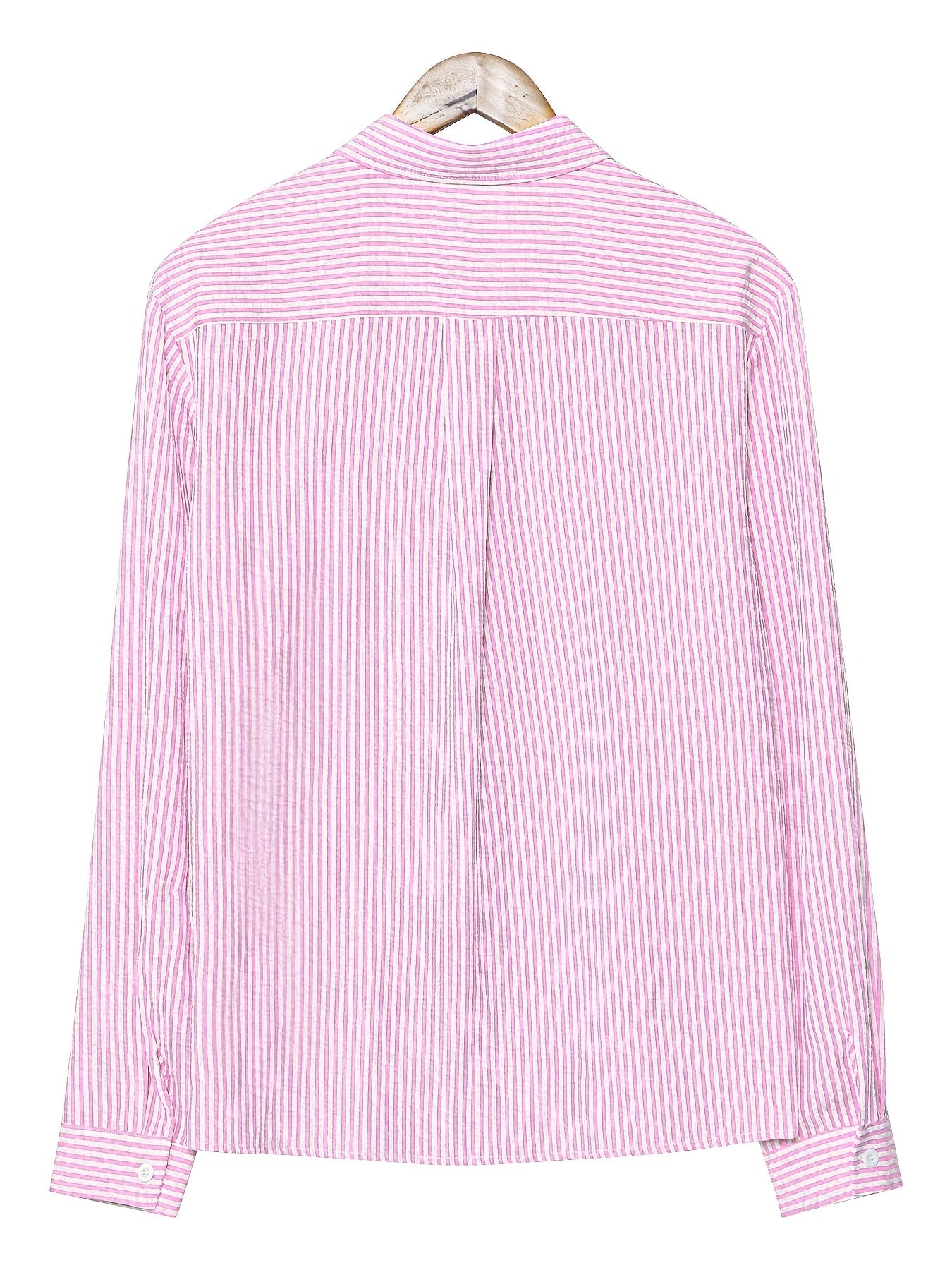Hugh | Striped Shirt Cream Textured Woven Long Sleeve for Men