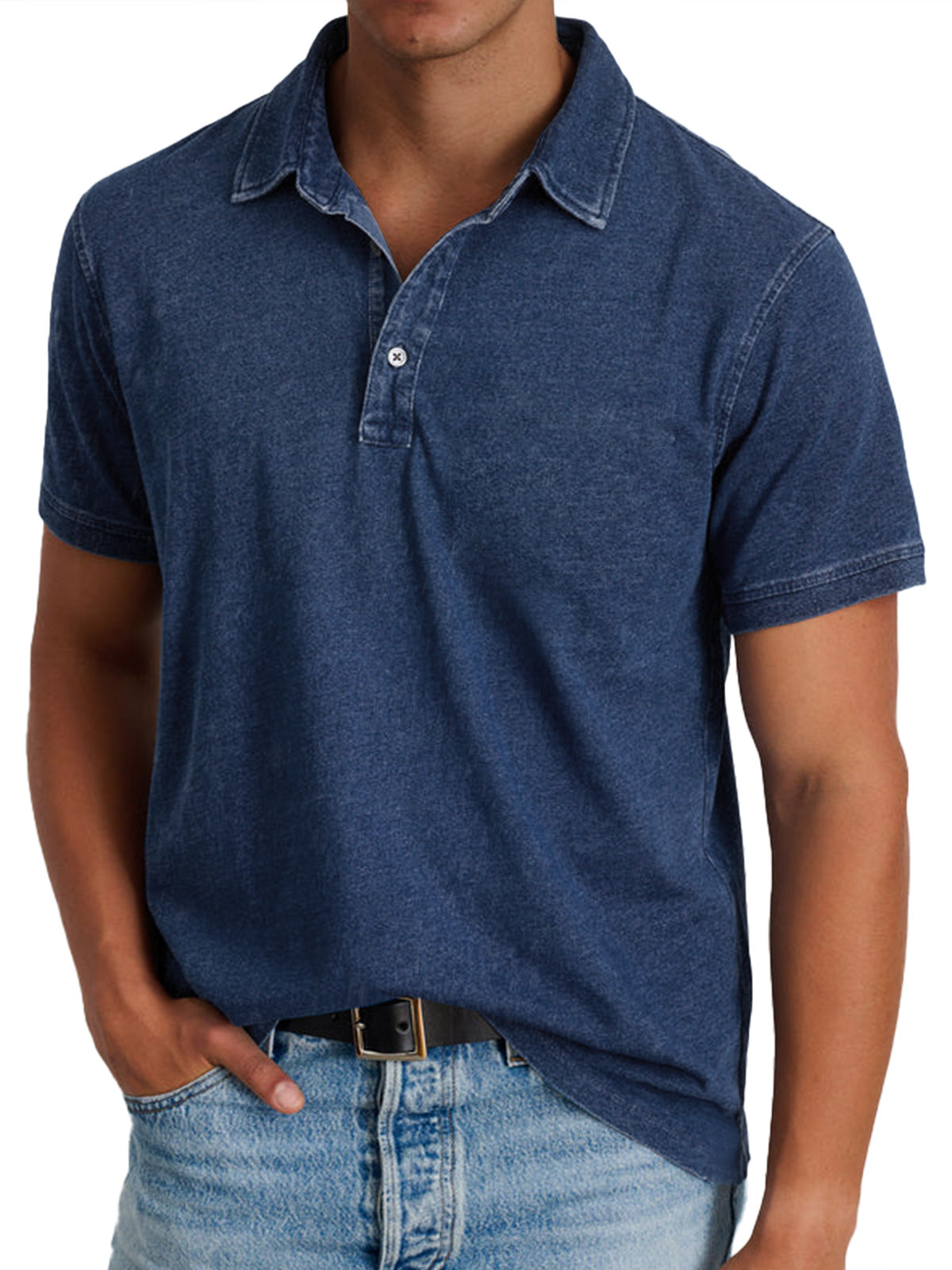 Alfred | Polo Shirt Washed Olive Polyester Relaxed Fit for Men