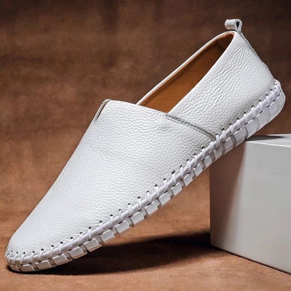Hamish | Loafers Navy Blue Pebbled Vegan Leather Slip-On for Men