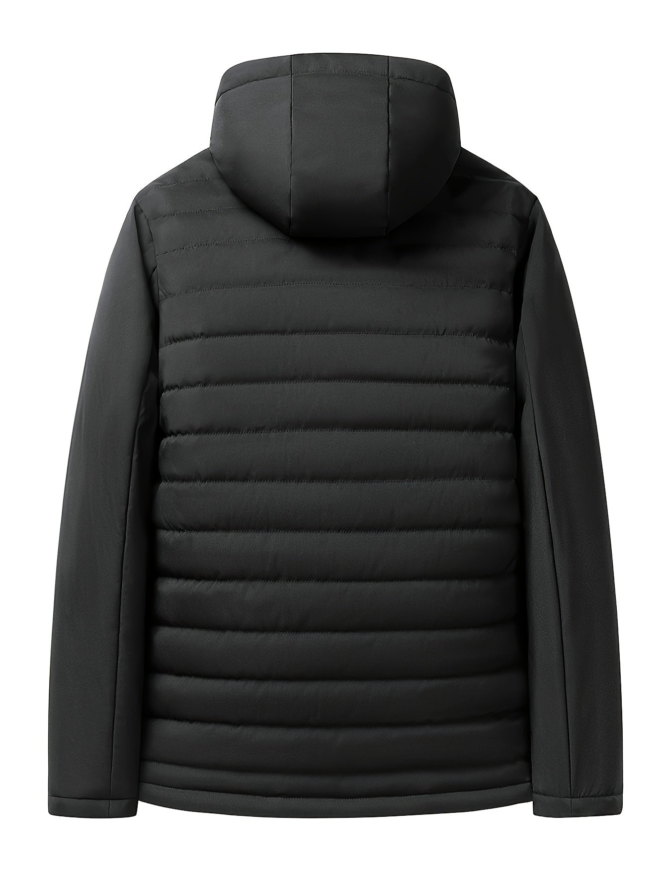 Sybil | Hooded Coat Black Fleece-Lined Insulated for Women