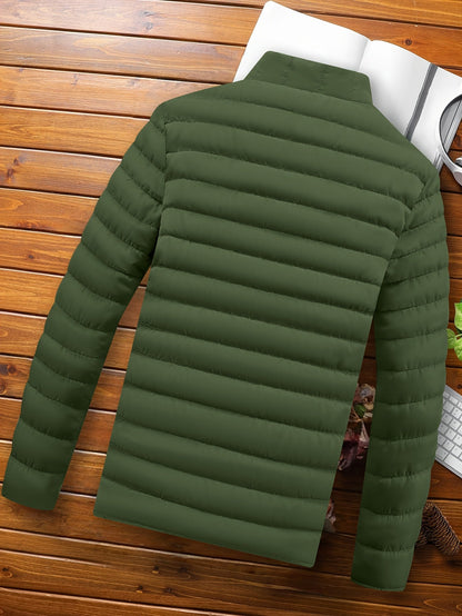 Henrietta | Puffer Jacket Mustard Yellow Quilted Stand Collar for Women