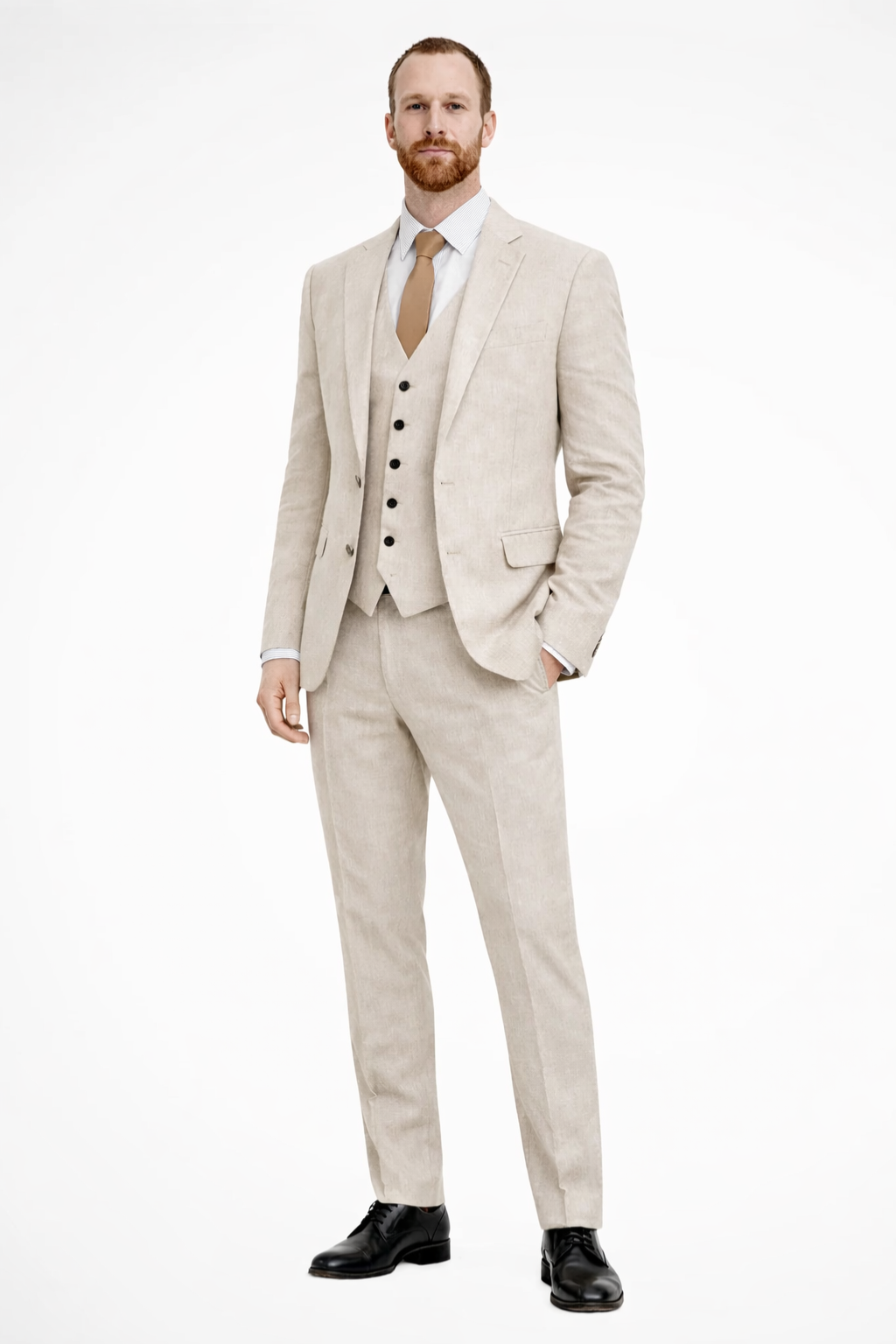 Cassius | Suit Black Slim Fit Three-Piece for Men