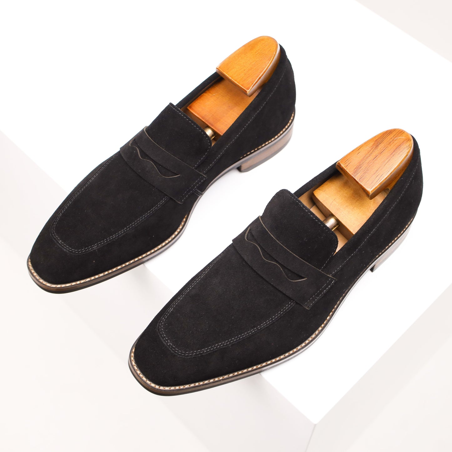 Hugo | Loafers Navy Suede Penny Slip-On for Men