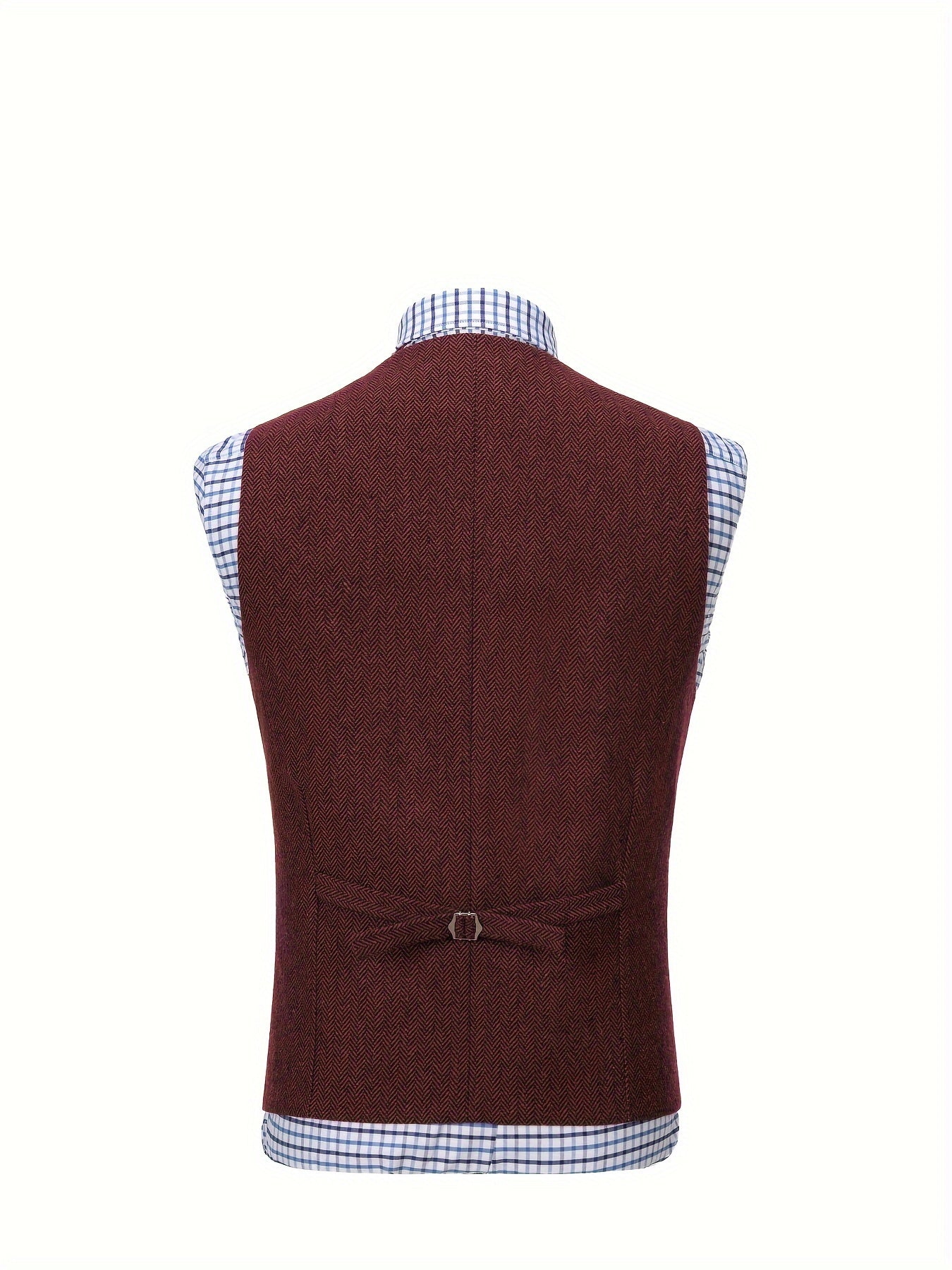 Etta | Waistcoat Brown Herringbone Tweed Notched Lapel for Women