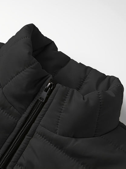 Henrietta | Puffer Jacket Mustard Yellow Quilted Stand Collar for Women