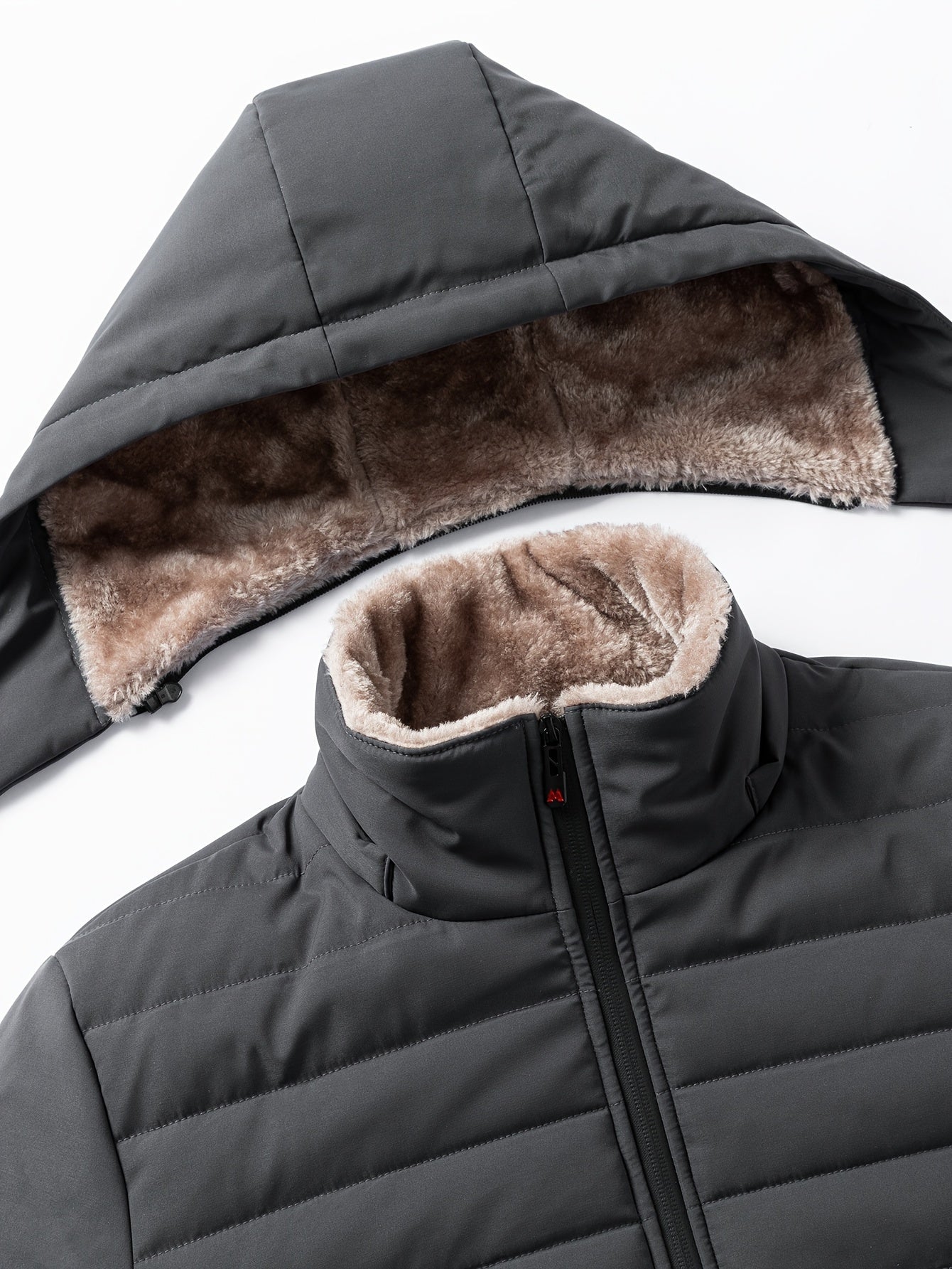 Sybil | Hooded Coat Black Fleece-Lined Insulated for Women
