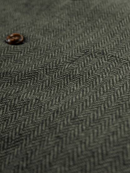 Etta | Waistcoat Brown Herringbone Tweed Notched Lapel for Women