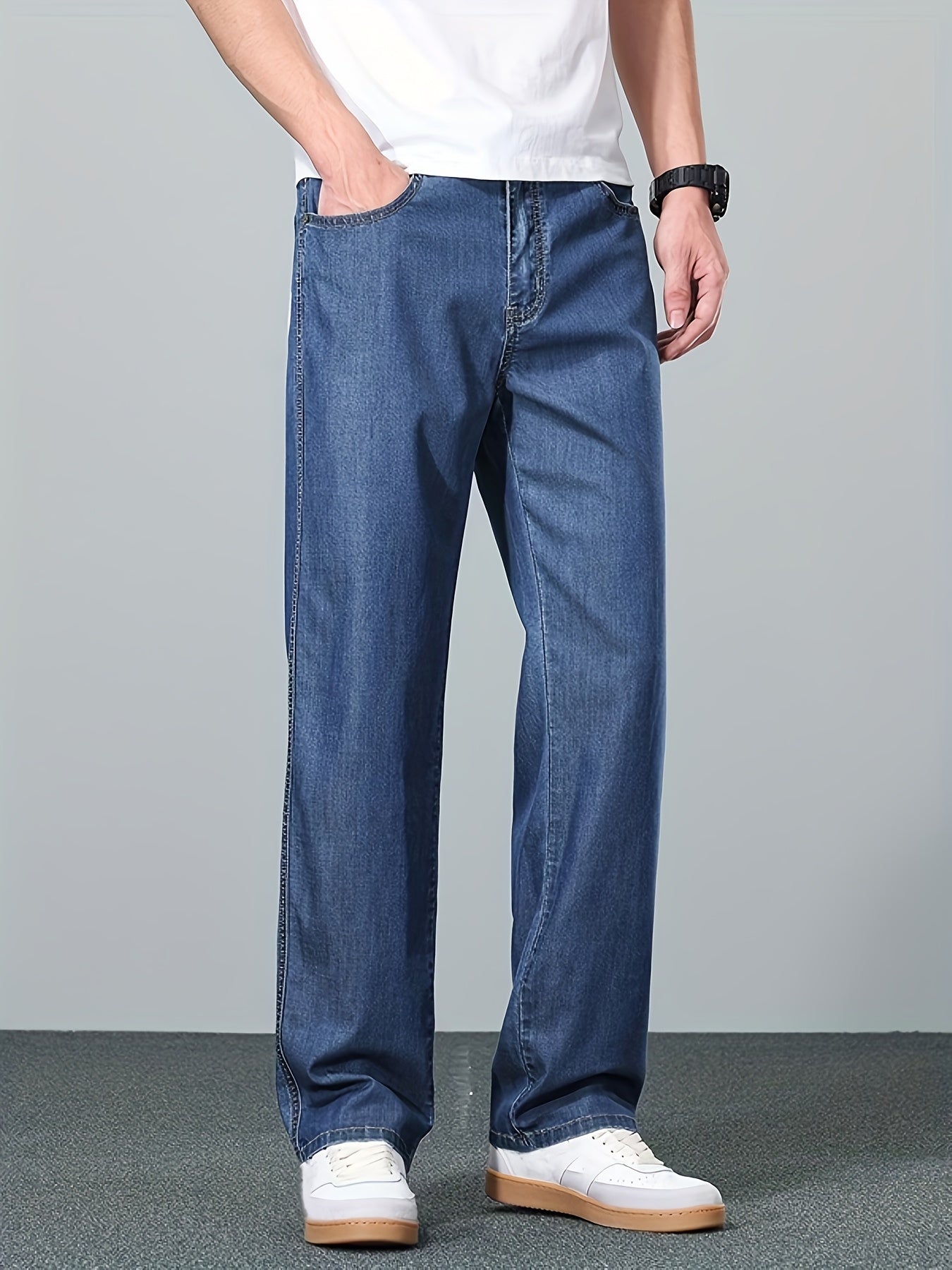 Sandy | Straight-Leg Jeans Blue Denim Relaxed Fit for Men