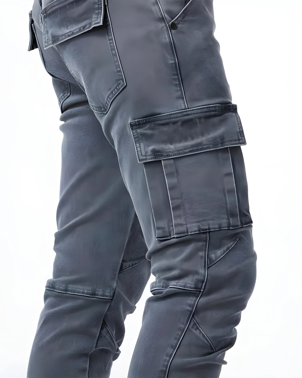 Orson | Cargo Jeans Light Blue Denim Skinny Stretch for Men