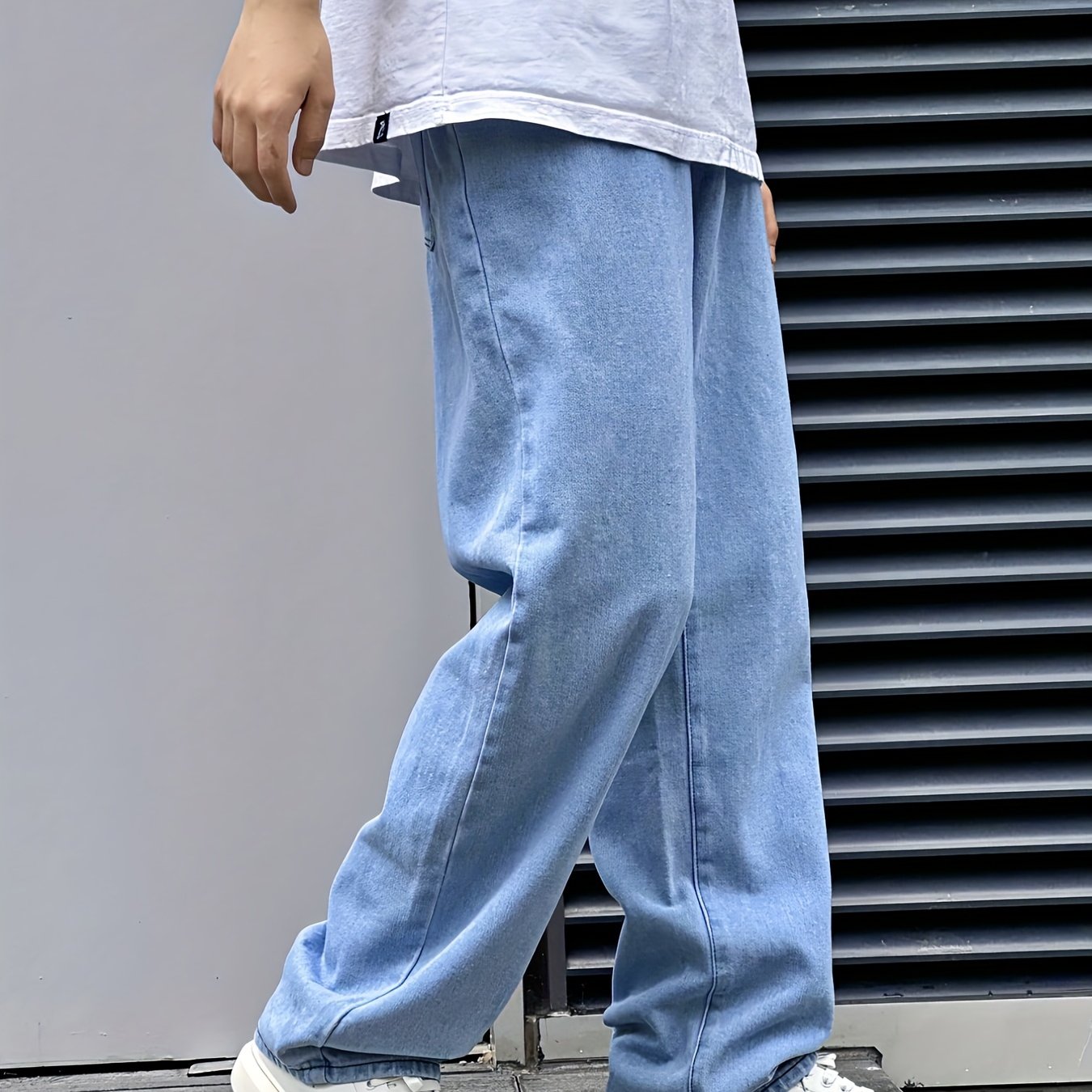 Selwyn | Wide-Leg Jeans Light Blue Denim Relaxed Fit for Men