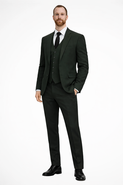Cassius | Suit Black Slim Fit Three-Piece for Men