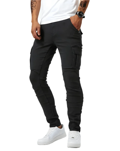 Orson | Cargo Jeans Light Blue Denim Skinny Stretch for Men