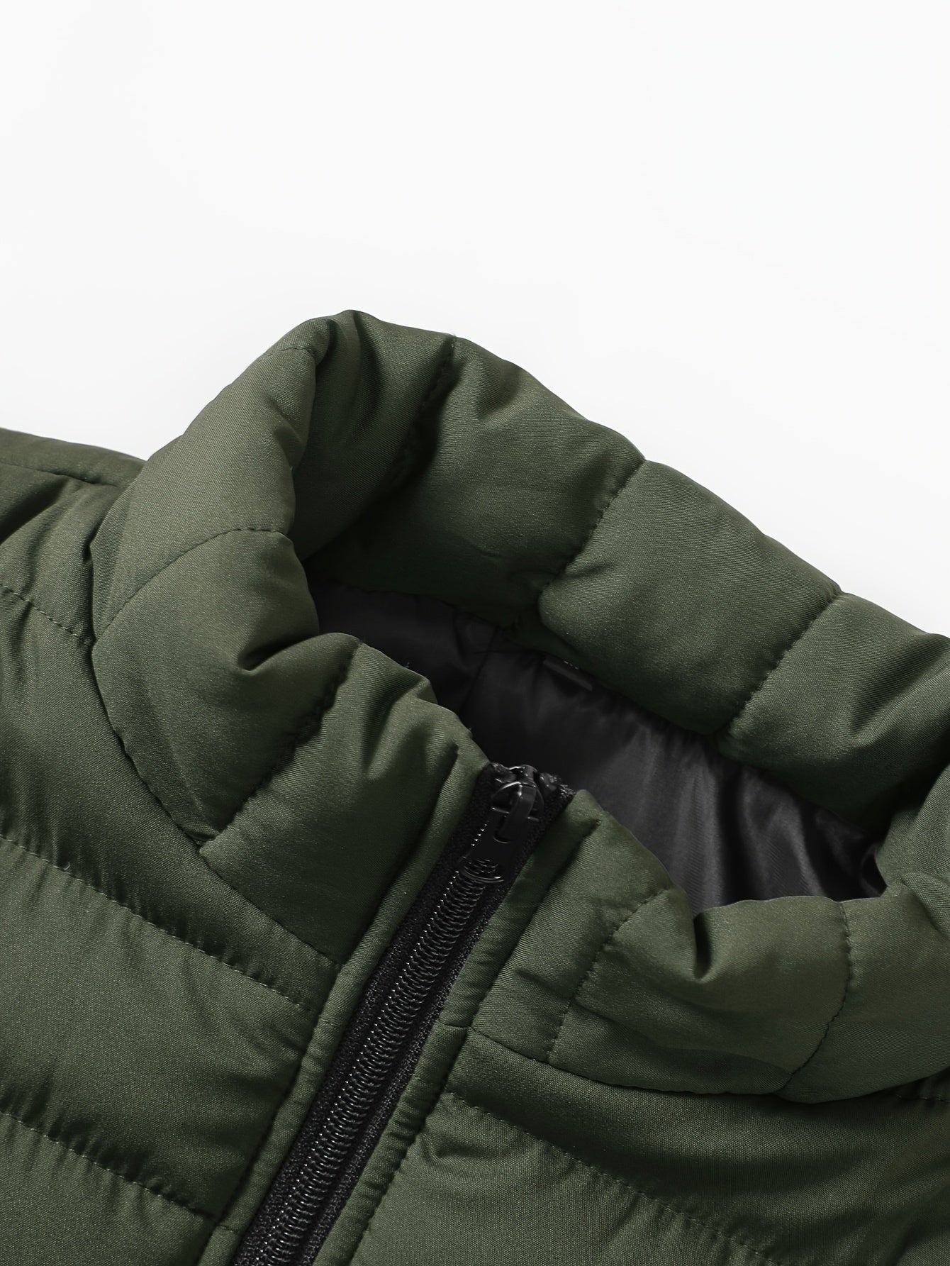 Juniper | Quilted Gilet Olive Green Stand Collar Lightweight for Women