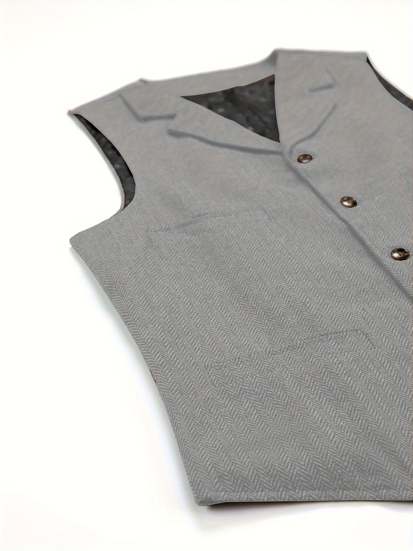 Etta | Waistcoat Brown Herringbone Tweed Notched Lapel for Women