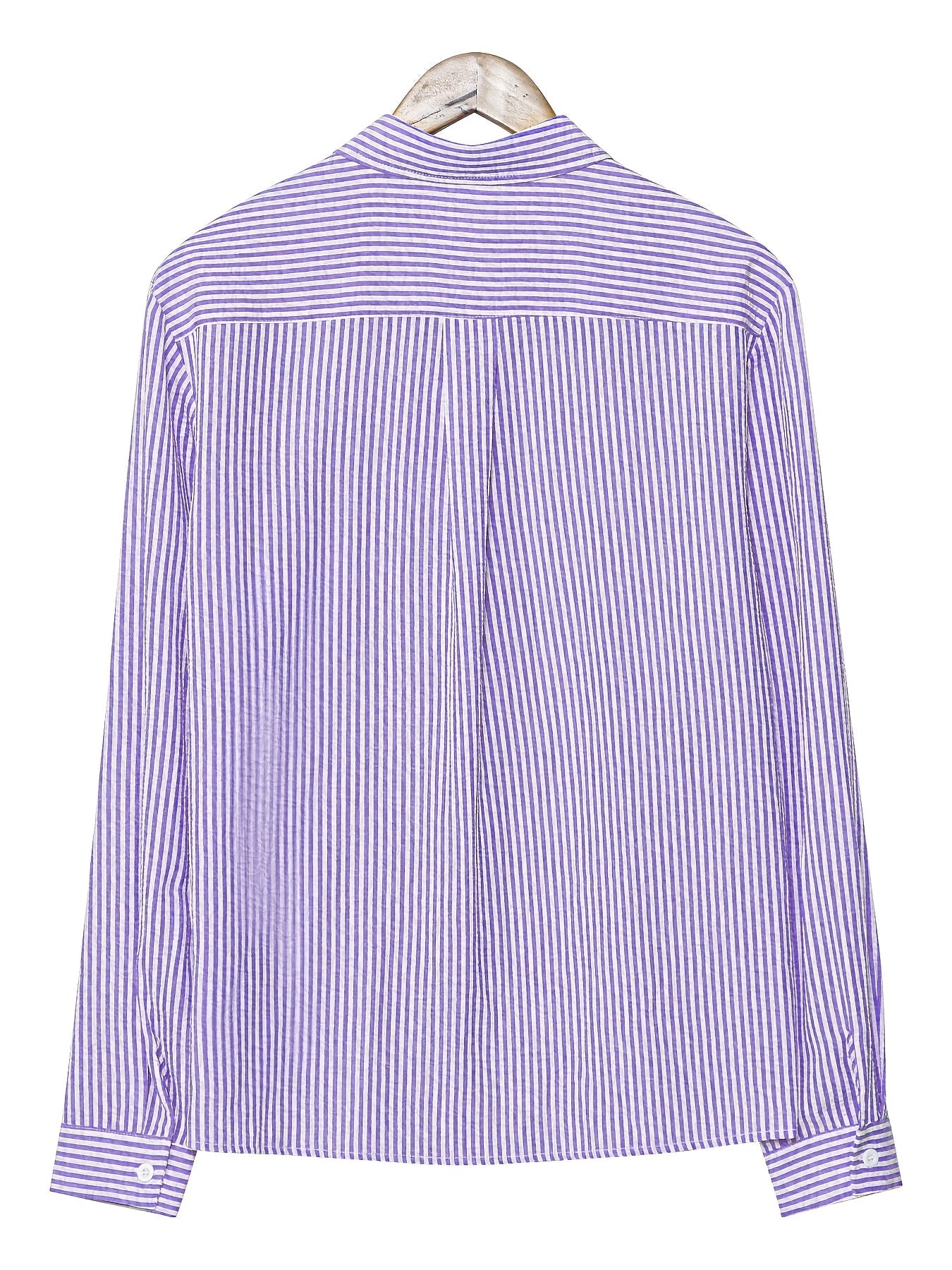 Hugh | Striped Shirt Cream Textured Woven Long Sleeve for Men