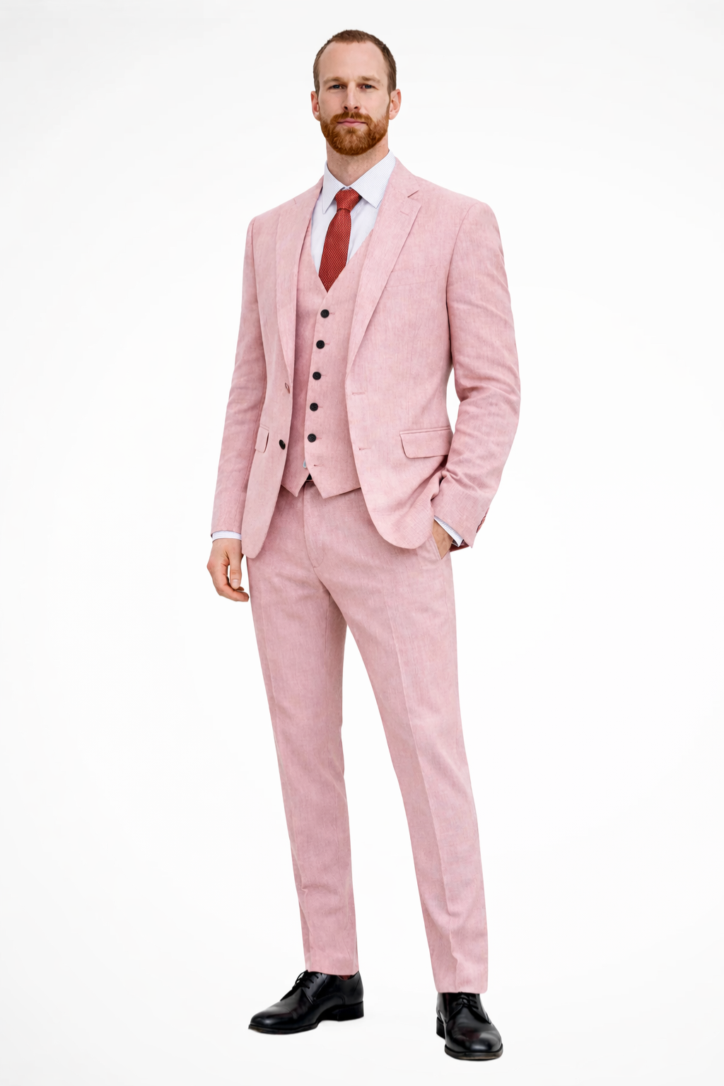 Cassius | Suit Black Slim Fit Three-Piece for Men