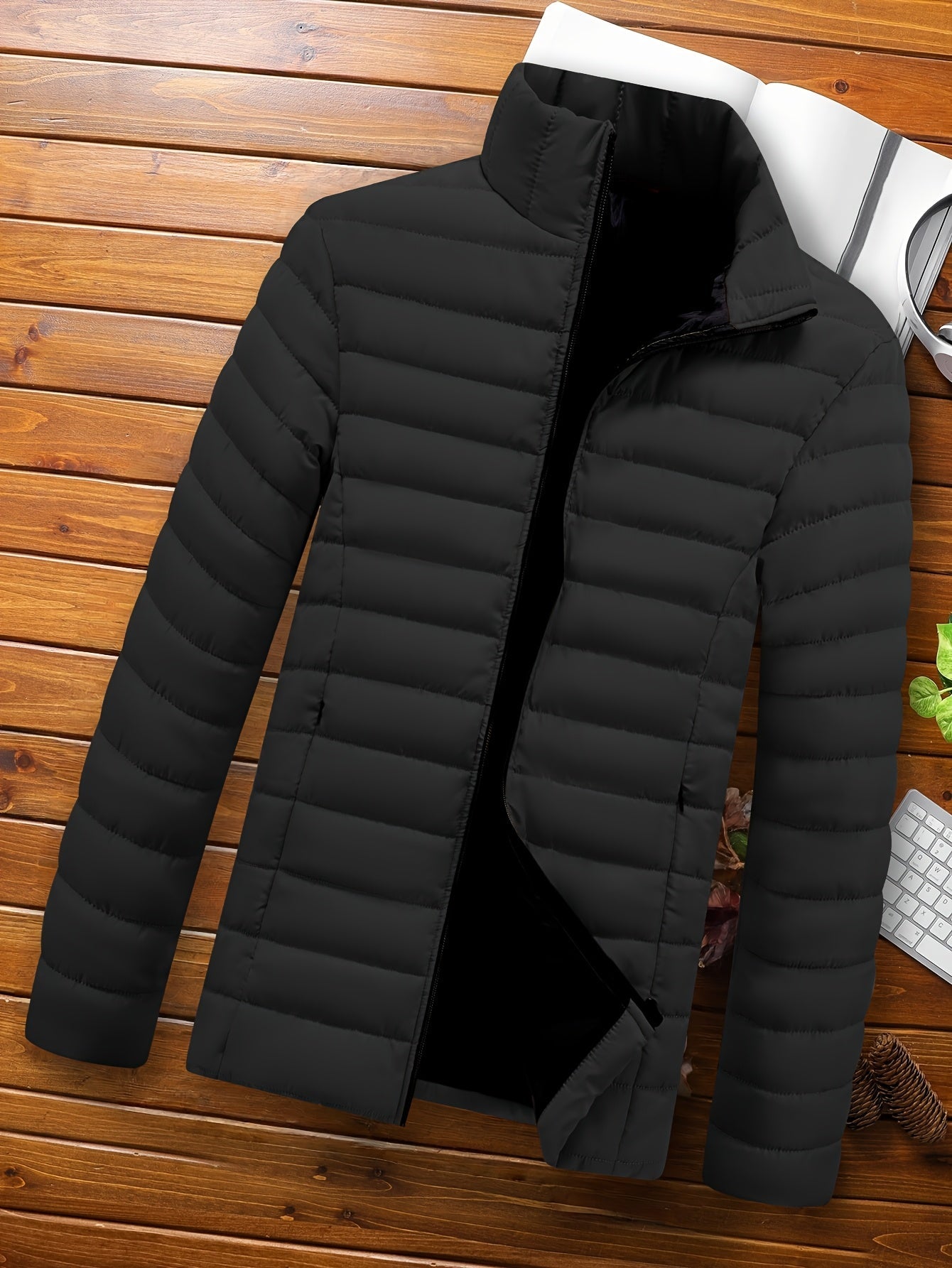Henrietta | Puffer Jacket Mustard Yellow Quilted Stand Collar for Women