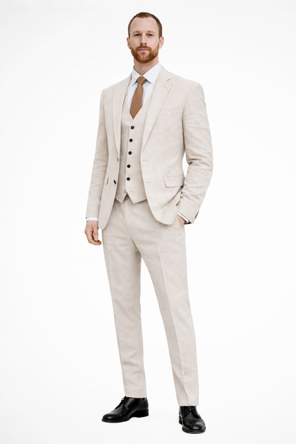 Cassius | Suit Black Slim Fit Three-Piece for Men