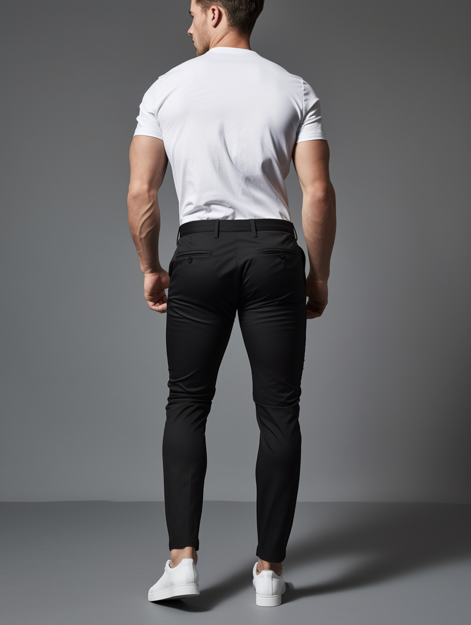 Piers | Trousers Charcoal Stretch Slim Tapered for Men