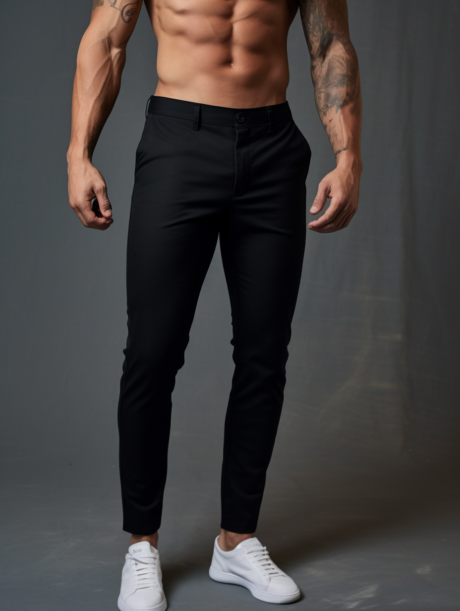 Piers | Trousers Charcoal Stretch Slim Tapered for Men