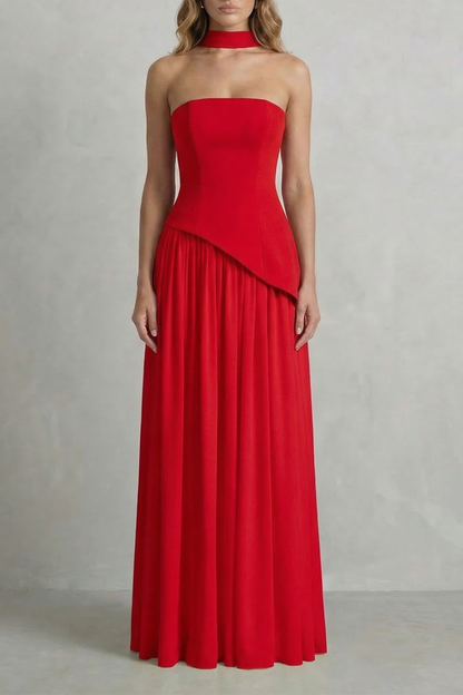 Felice | Maxi Dress Butter Yellow Strapless Sculpted Draped for Women