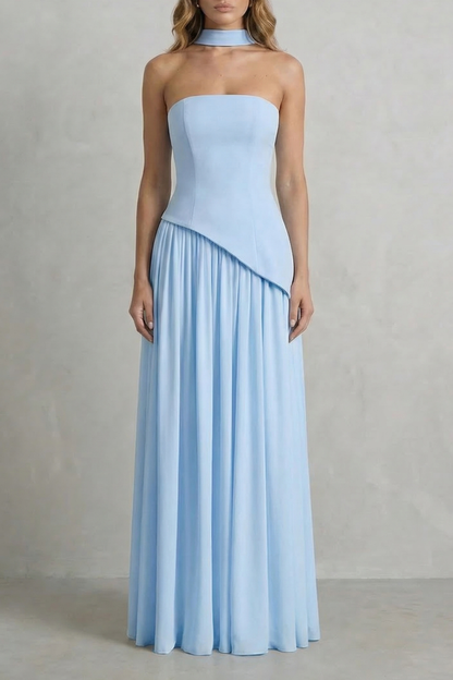 Felice | Maxi Dress Butter Yellow Strapless Sculpted Draped for Women