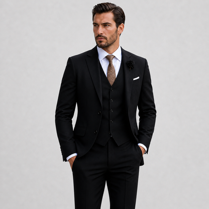 Rafferty | Three-Piece Suit Stone Linen Tailored Fit for Men