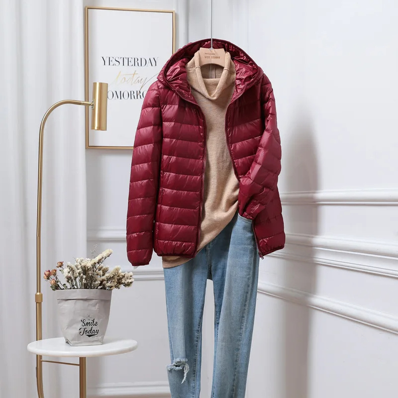 Daisy | Cropped Puffer Jacket Pink Lightweight Hooded for Women