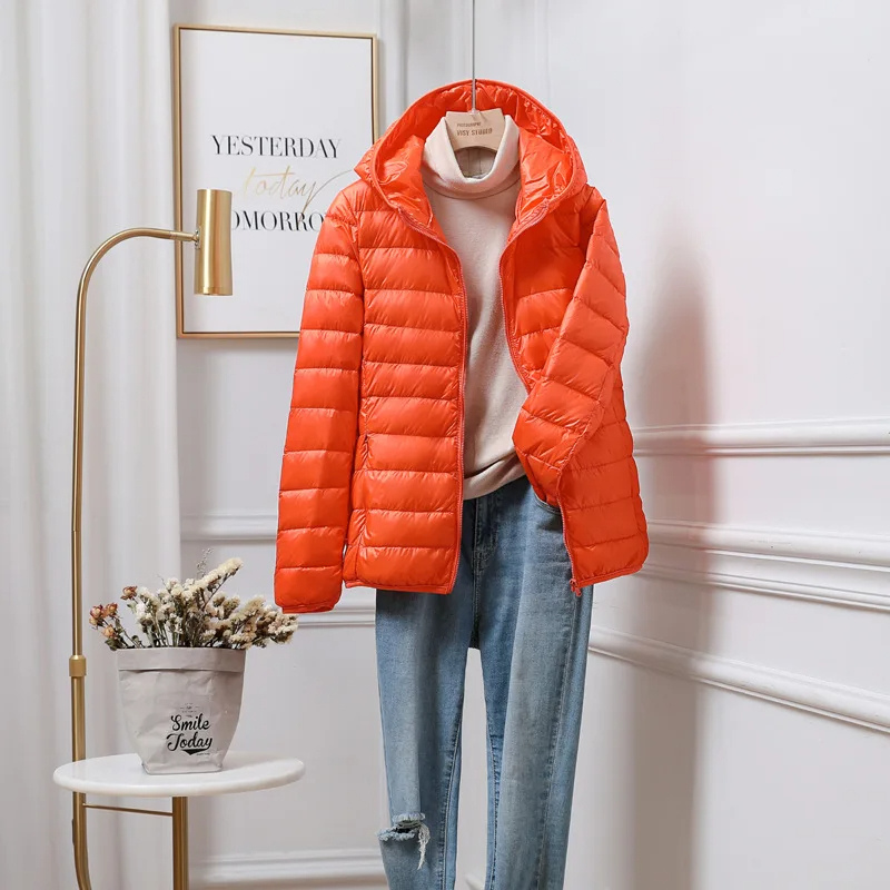 Daisy | Cropped Puffer Jacket Pink Lightweight Hooded for Women