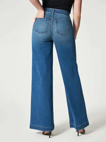 Rosalind | Wide-Leg Jeans Mid Blue Denim High-Waist for Women